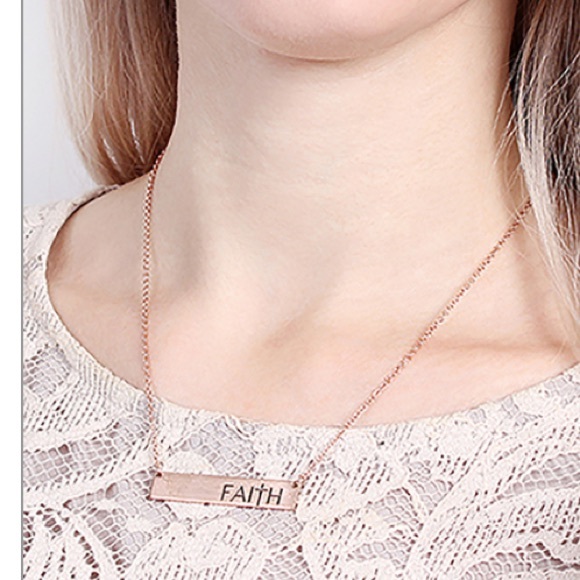 FAITH BAR NECKLACE - Picture 3 of 3